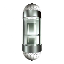 Полукругальный акриловый металлический стеклянный лифт пассажира